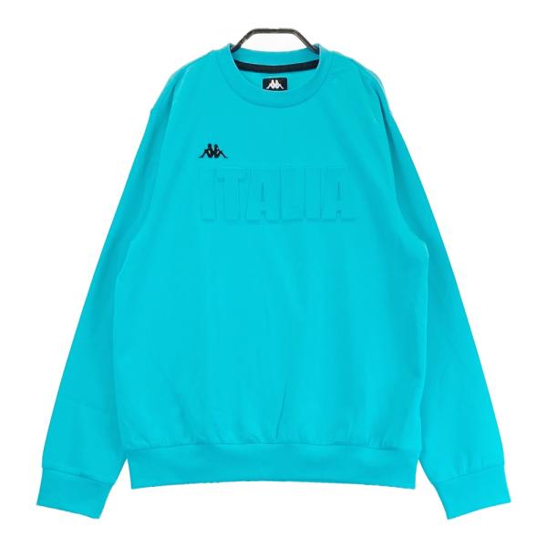 【新品】KAPPA GOLF カッパゴルフ 615702 ダンボールニット スウェットトレーナー  ブルー系 LL ゴルフウェア メンズ