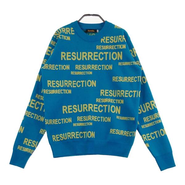 サイズ：M RESURRECTION レザレクション  長袖ニットセーター  ブルー系 [240101631650] ゴルフウェア レディース ストスト 新品】RESURRECTION レザレクション 長袖ニットセーター ブルー系 M