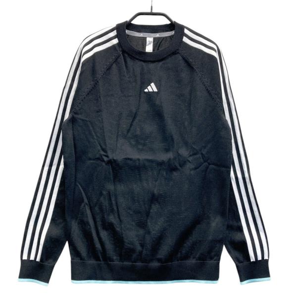 新品】ADIDAS GOLF アディダスゴルフ ニットセーター ブラック系 L
