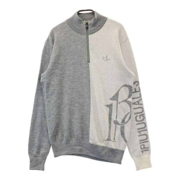 1PIU1UGUALE3 GOLF ハーフジップ 長袖ニットセーター グレー系 5