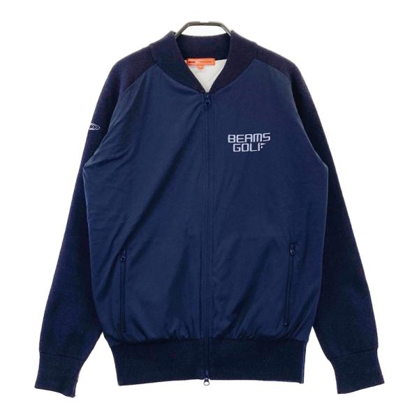 BEAMS GOLF ジャケット ネイビー　 M 　2WAY 　ベスト BEAMS GOLF ビームスゴルフ ナイロン切替 ジップジャケット ネイビー系