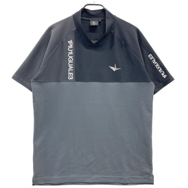 1PIU1UGUALE3 GOLF GRT218 半袖モックネックTシャツ メッシュ グレー系