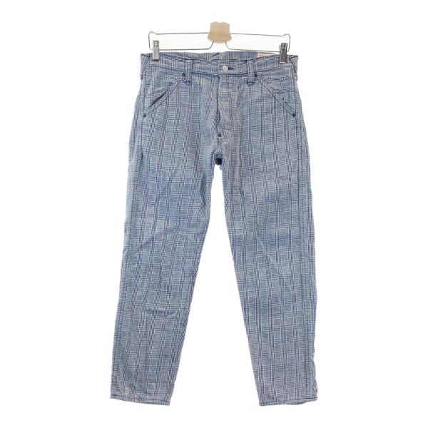 EVISU エヴィス 5500 コットンパンツ グレンチェック柄 ネイビー系 32
