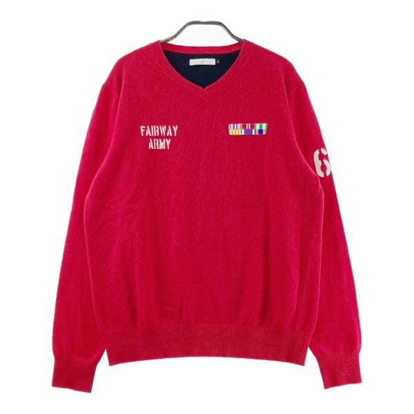 ROUGH&SWELL ラフアンドスウェル カシミヤ ニットセーター レッド系 L