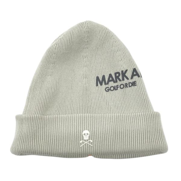 MARK&LONA マークアンドロナ  ニット帽 スカル  グレー系 FREE ゴルフウェア