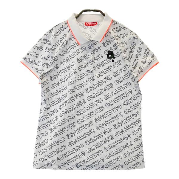 【美品】専用品アルチビオ 半袖ポロシャツ ホワイト archivio（アルチビオ） 半袖ポロシャツ ロゴ 総柄 ホワイト系 40