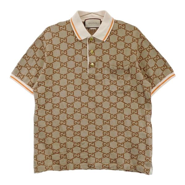 GUCCI（グッチ） 742384 XJFGU 半袖ポロシャツ GG ベージュ系 XS