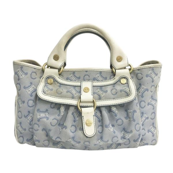 CELINE セリーヌ ブギーバッグ ハンドバッグ Cマカダム柄 ブルー系