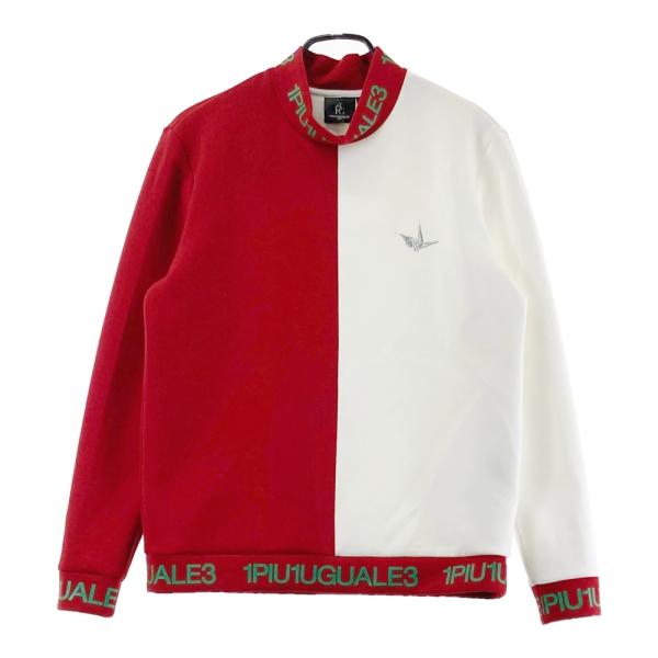 美品】1PIU1UGUALE3 GOLF GDT005 長袖モックネックTシャツ レッド系 4