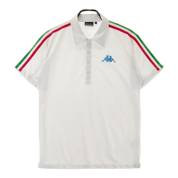 KAPPA GOLF カッパゴルフ  半袖ポロシャツ  ホワイト系 L ゴルフウェア メンズ