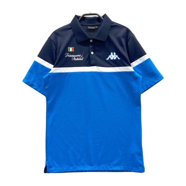 KAPPA GOLF カッパゴルフ  半袖ポロシャツ  ブルー系 L ゴルフウェア メンズ