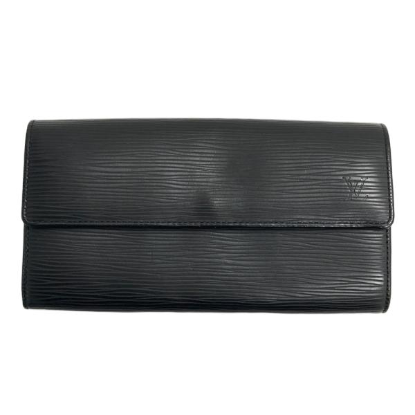 美品！ルイヴィトン［長財布］エピポルトフォイユサラ　ブラック　LV　M63742 美品】LOUIS VUITTON ルイ ヴィトン エピ ノワール M63742