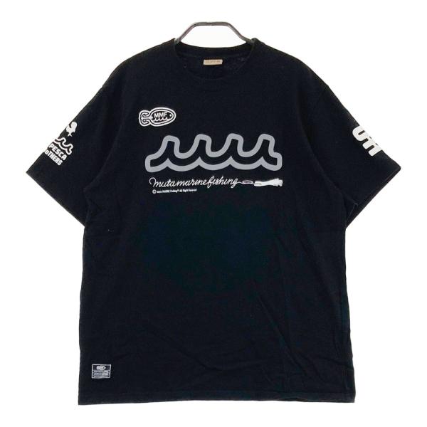 MUTA MARINE ムータマリン 半袖Tシャツ Fishing ブラック系 5 ゴルフ