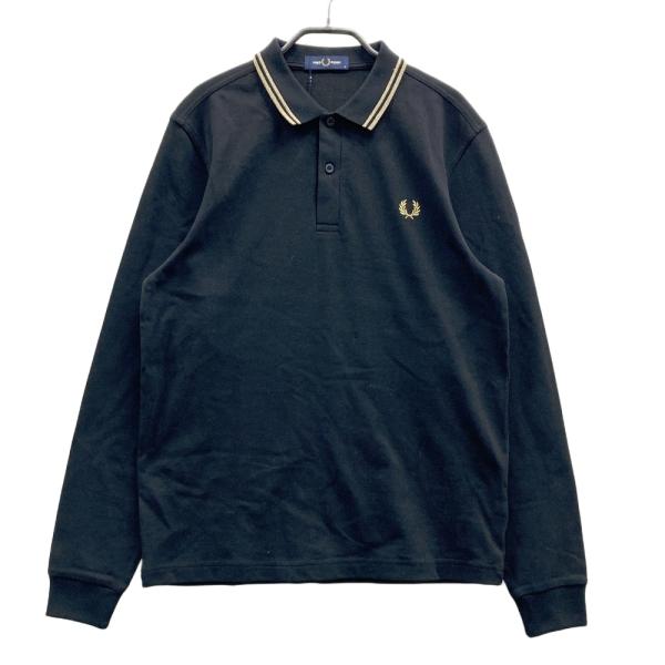 新品】FRED PERRY フレッドペリー M3636 長袖ポロシャツ ブラック系 M
