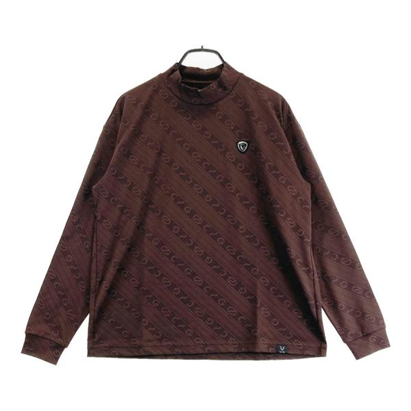 サイズ：3 CPG GOLF シーピージーゴルフ 2109-24203 長袖モックネックTシャツ  ブラウン系 [240101676515] ゴルフウェア メンズ ストスト CPG GOLF 【新品】CPG GOLF シーピージーゴルフ 2109-24203 長袖モック
