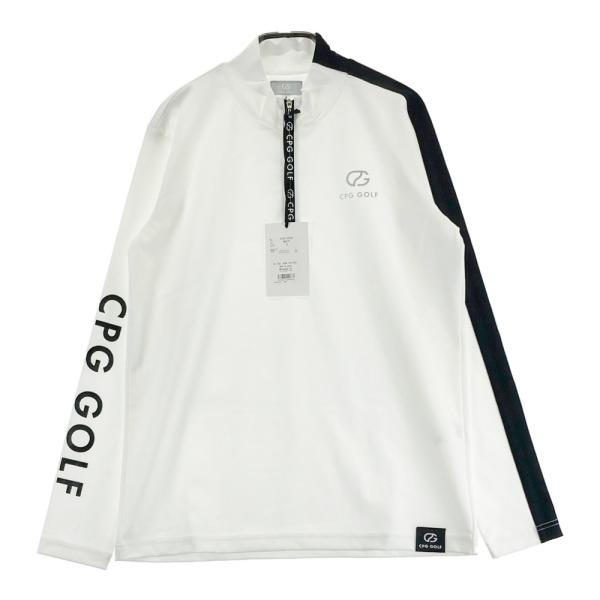 サイズ：2 CPG GOLF シーピージーゴルフ 2109-24104 長袖ハーフジップTシャツ  ホワイト系 [240101676605] ゴルフウェア メンズ ストスト CPG GOLF 【新品】CPG GOLF シーピージーゴルフ 2109-24104 長袖ハーフ