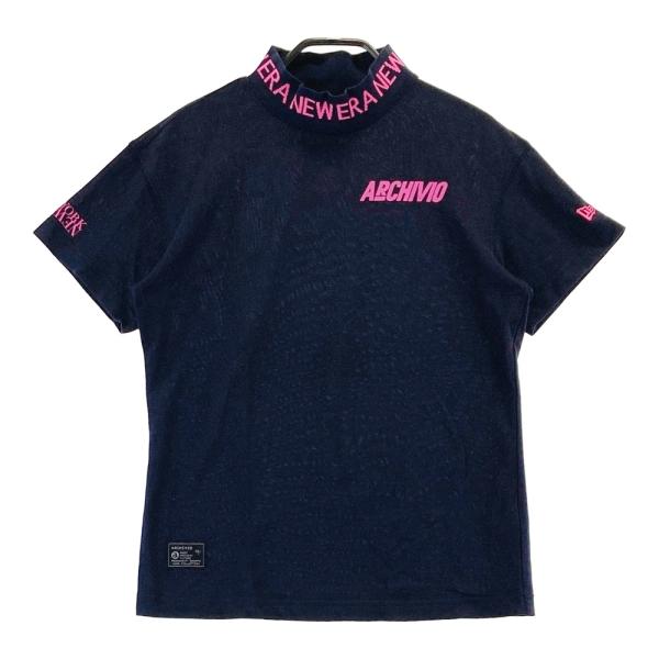 新品☆アルチビオ ARCHIVIO x NEW ERA モックネックシャツ archivio（アルチビオ） ×NEW ERA モックネック 半袖Tシャツ ネイビー