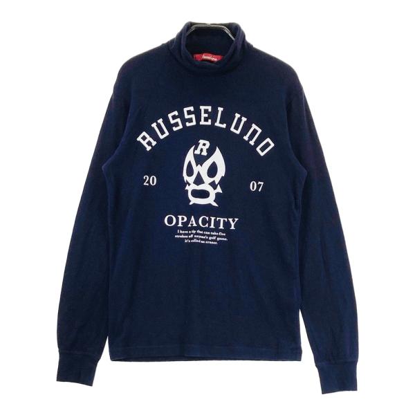 ラッセルノ Russeluno ゴルフ ハイネックシャツ RUSSELUNO ラッセルノ タートルネック 長袖Tシャツ ルチャ ネイビー系