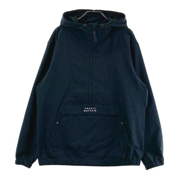 サイズ：M TRAVIS MATHEW トラビスマシュー 2025年モデル ハーフジップ 長袖ブルゾン ジャケット  ブラック系 [240101689617] ゴルフウェア メンズ ストスト TRAVISMATHEW トラビスマシュー 2025年モデル ハーフジップ 長袖