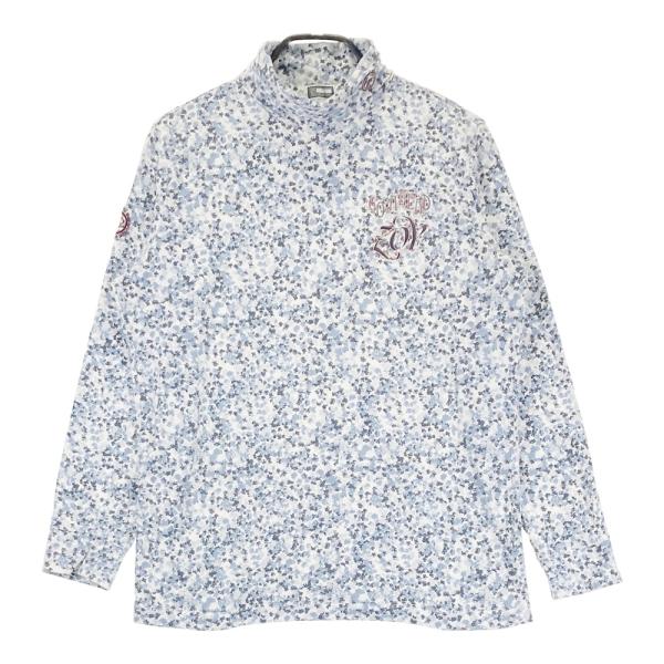 ZOY ゾーイ タートルネック 長袖Tシャツ 総柄 ホワイト系 2 ゴルフ