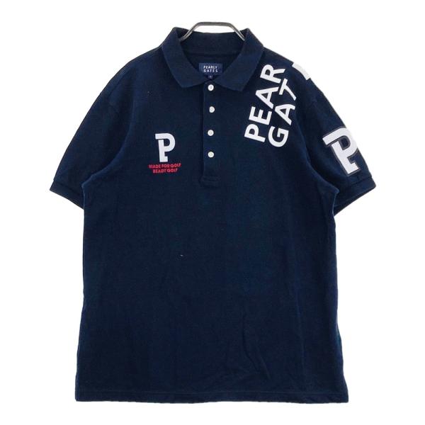 タグ付き パーリーゲイツ ストレッチ ポロシャツ ゴルフウェア サイズ６ PEARLY GATES パーリーゲイツ 半袖ポロシャツ ネイビー系 7 ゴルフ