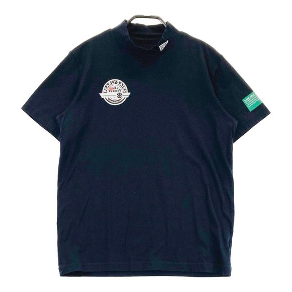 新品❤️パーリーゲイツ 半袖 ハイネック サイズ2 PEARLY GATES パーリーゲイツ ハイネック 半袖Tシャツ ネイビー系 4