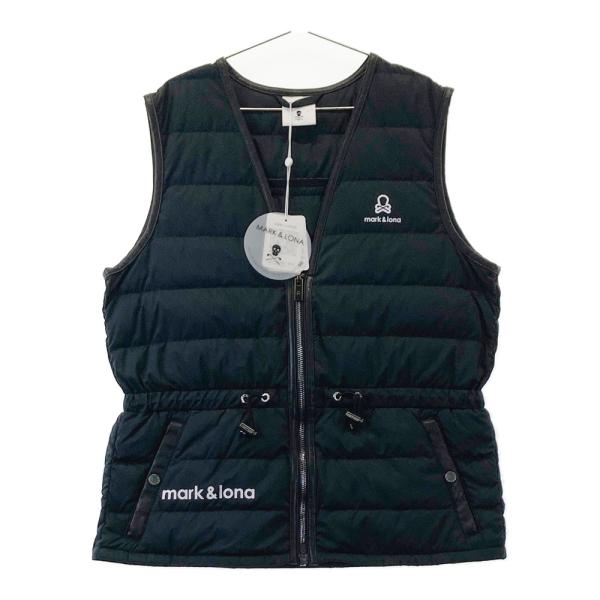 値下げしました。MARK & LONA ブラック ダウンベスト ゴルフ 新品】MARK&LONA マークアンドロナ 2025年モデル フロントジップ ロゴ