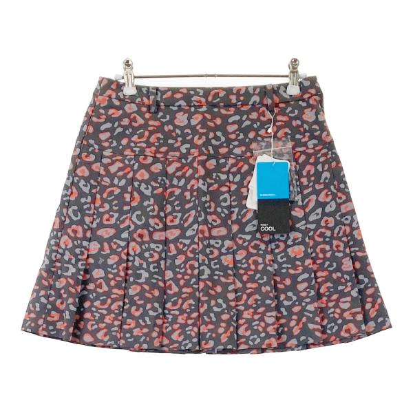 【新品】LANVIN SPORT ランバン スポール  プリーツスカート レオパード柄 グレー系 36 ゴルフウェア レディース
