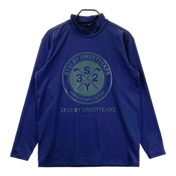 サイズ：M SY32 BY SWEET YEARS GOLF エスワイサーティトゥ  ハイネック 長袖Tシャツ  ネイビー系 [240101391665] ゴルフウェア メンズ ストスト SY32 by SWEET YEARS（エスワイサーティトゥバイスィートイヤーズ