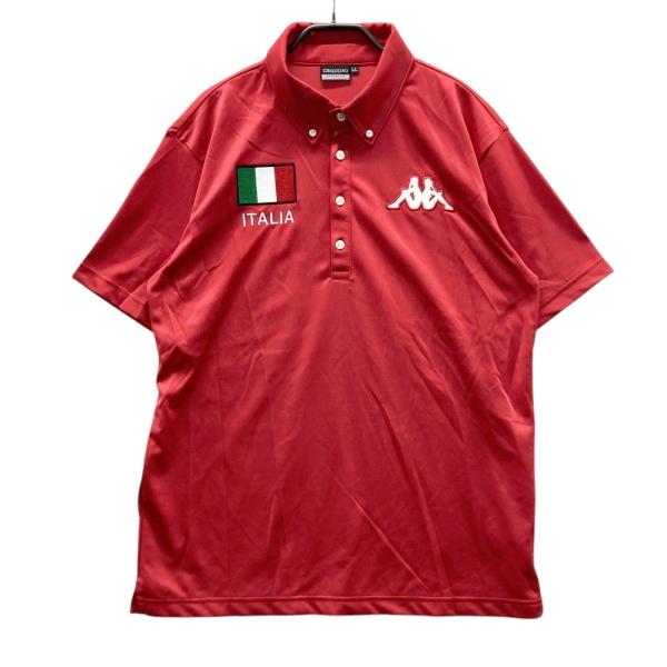 KAPPA GOLF カッパゴルフ  半袖ポロシャツ  レッド系 LL ゴルフウェア メンズ