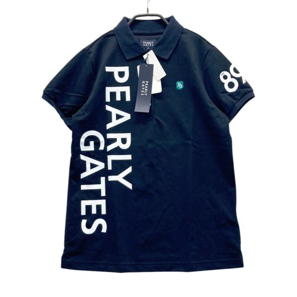 新品】PEARLY GATES パーリーゲイツ 半袖ポロシャツ ロゴ ネイビー系 2