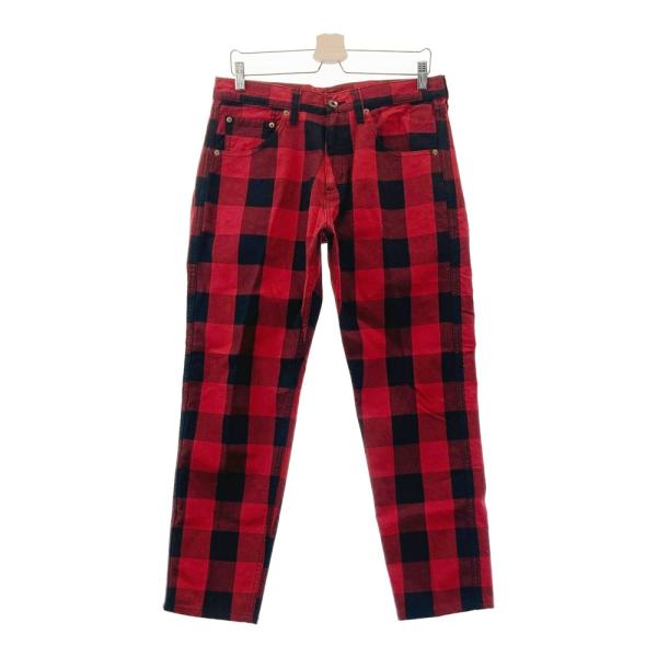 M*I様 新品正規品　ROUGH AND SWELL チェック柄パンツ　Lサイズ ROUGH&SWELL ラフアンドスウェル ストレッチパンツ チェック柄 レッド