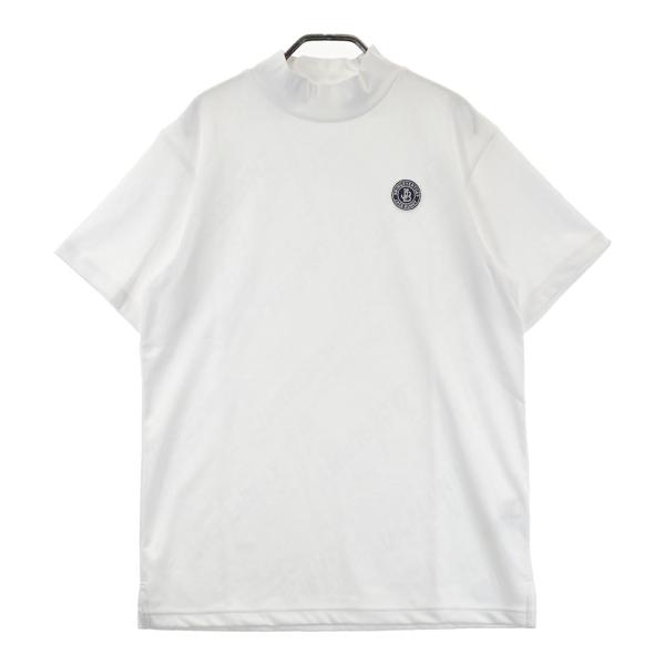 サイズ：5 JACK BUNNY ジャックバニー 2025年モデル ハイネック 半袖Tシャツ ロゴ 総柄 ホワイト系 [240101699790] ゴルフウェア メンズ ストスト Jack Bunny!!（ジャックバニー） JACK BUNNY 2025年モデル ハイネック