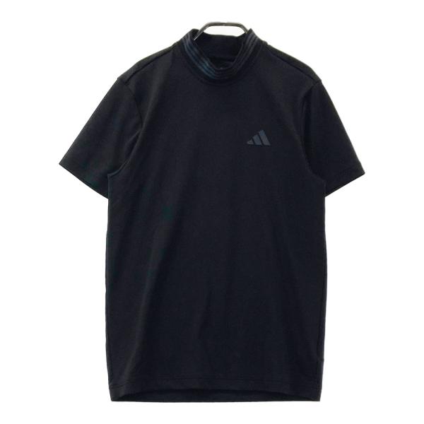 ADIDAS GOLF アディダスゴルフ 半袖モックネックTシャツ ブラック系 S