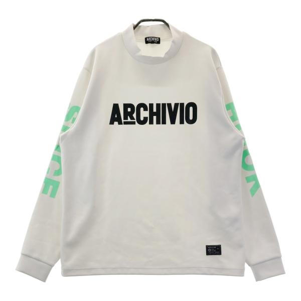 新品 archivio アルチビオ ウエア 長袖 ARCHIVIO アルチビオ 長袖ハイネックTシャツ ホワイト系 50 ゴルフ