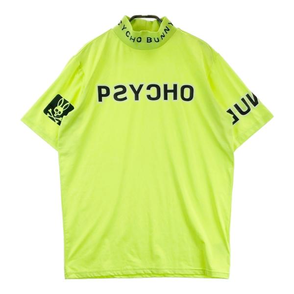 PSYCHO BUNNY サイコバニー モックネック半袖 Tシャツ イエロー系 XL