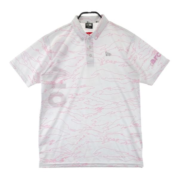 新品　archivio　NEWERA　アルチビオ　半袖シャツ ARCHIVIO アルチビオ ×NEW ERA 半袖ポロシャツ 総柄 ホワイト系 38