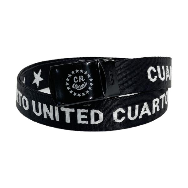 CUARTO UNITED クアルトユナイテッド  ガチャベルト ロゴ柄 ブラック系  ゴルフウェア