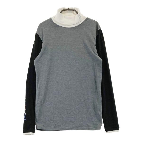 サイズ：SM MARK&LONA マークアンドロナ  タートルネック 長袖Tシャツ  グレー系 [240101704243] ゴルフウェア メンズ ストスト MARK&LONA（マークアンドロナ） タートルネック 長袖Tシャツ グレー系