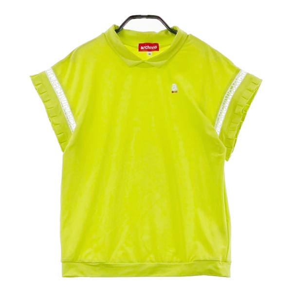 サイズ：36 ARCHIVIO アルチビオ  襟付き半袖Tシャツ  グリーン系 [240101704294] ゴルフウェア レディース ストスト archivio（アルチビオ） 襟付き半袖Tシャツ グリーン系 36 ゴルフ