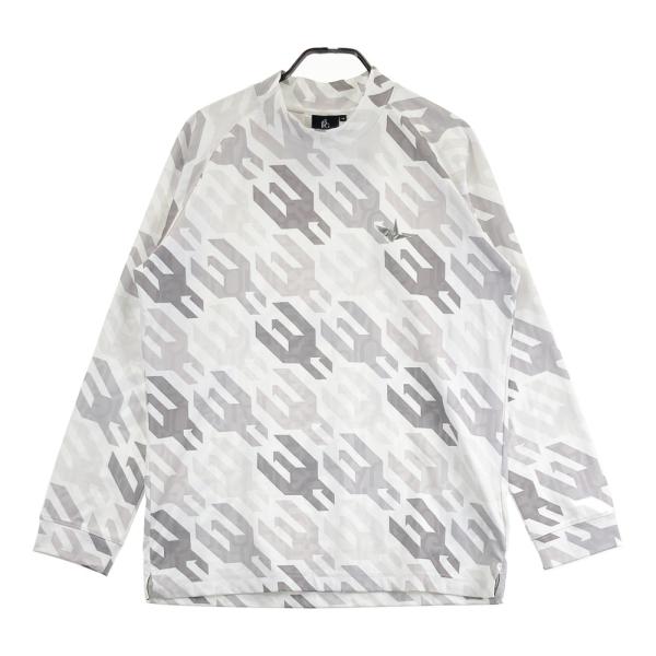 サイズ：6 1PIU1UGUALE3 GOLF  長袖モックネックTシャツ 千鳥 グレー系 [240101704619] ゴルフウェア メンズ ストスト 1PIU1UGUALE3 GOLF 長袖モックネックTシャツ 千鳥 グレー系 6 ゴルフ