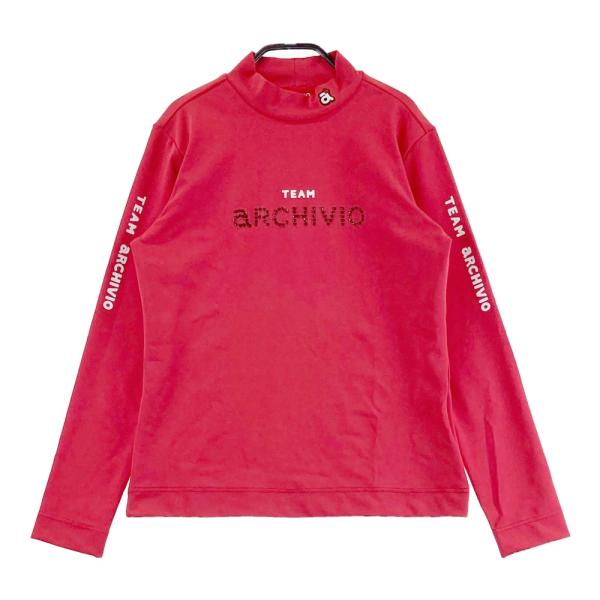 サイズ：38 ARCHIVIO アルチビオ  ハイネック 長袖Tシャツ  レッド系 [240101440652] ゴルフウェア レディース ストスト 新品】ARCHIVIO アルチビオ ハイネック 長袖Tシャツ レッド系 38