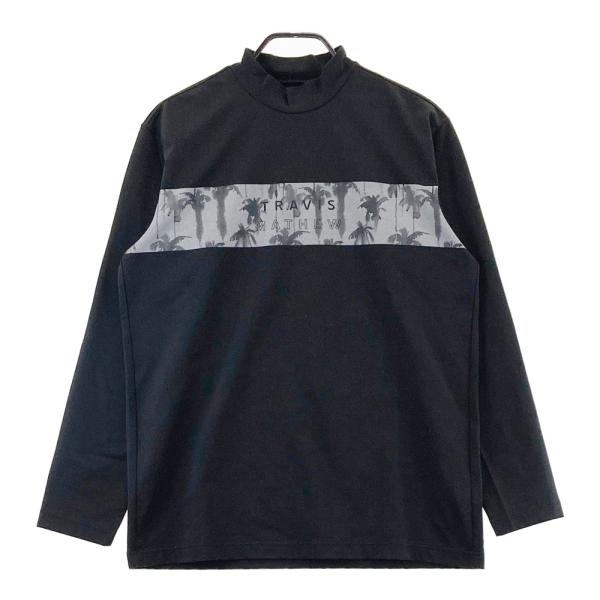TRAVIS MATHEW トラビスマシュー 長袖モックネックTシャツ ブラック系