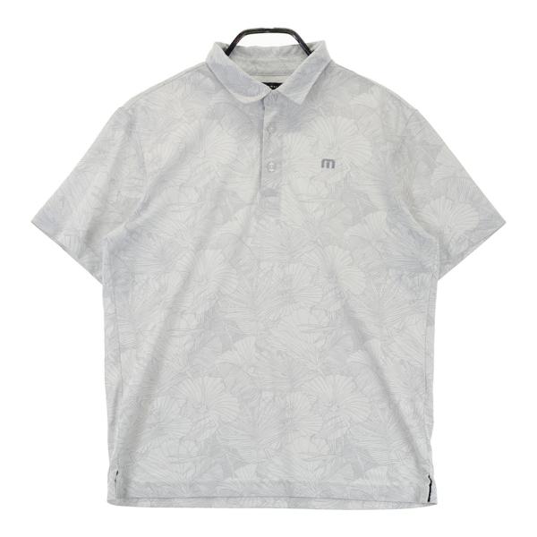 TRAVISMATHEW トラビスマシュー 半袖ポロシャツ 総柄 グレー系 M