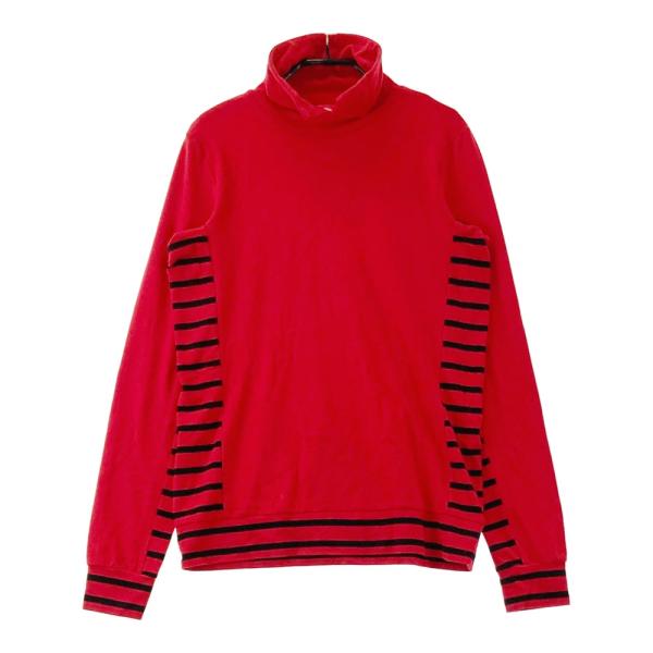archivio（アルチビオ） 襟付 長袖Tシャツ ボーダー切替 レッド系 36