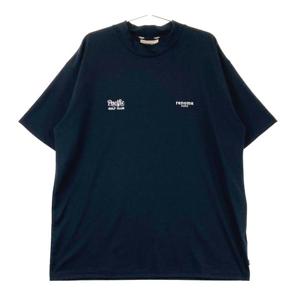 RENOMA GOLF レノマゴルフ モックネック 半袖Tシャツ ブラック系 XL