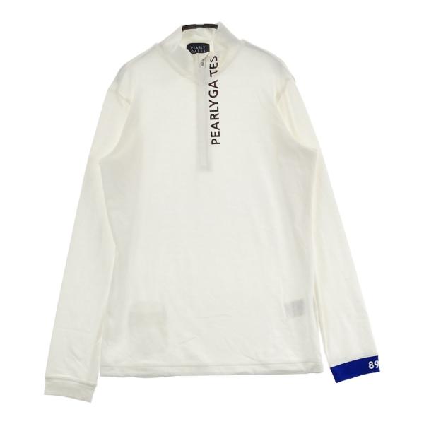 PEARLY GATES パーリーゲイツ ハーフジップ 長袖Tシャツ ホワイト系 2