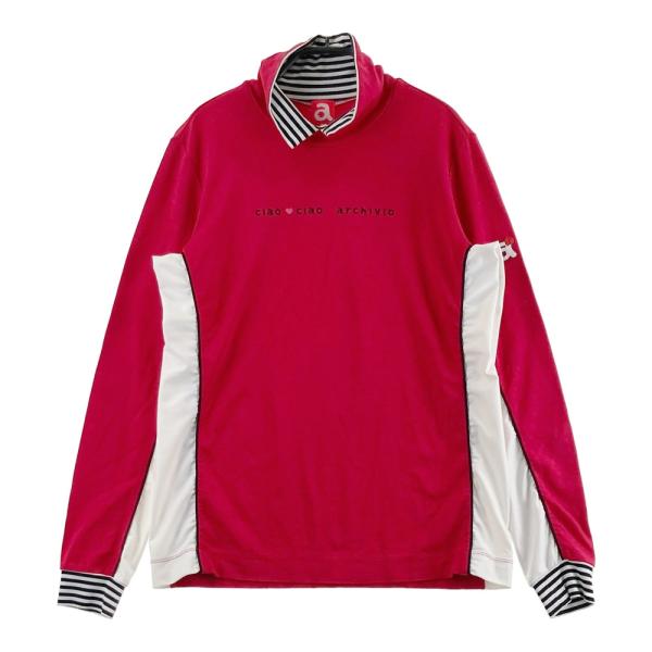 ARCHIVIO アルチビオ 襟付 長袖Tシャツ レッド系 38 ゴルフウェア