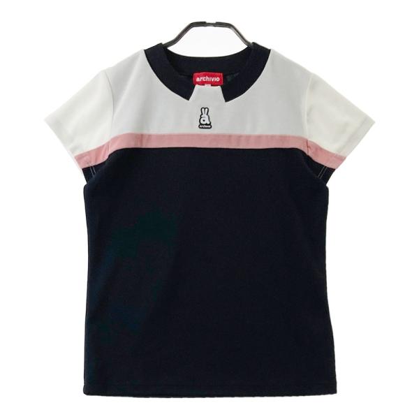 ARCHIVIO アルチビオ 半袖Tシャツ ブラック系 38 ゴルフウェア
