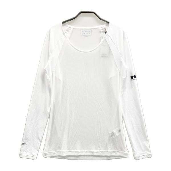 サイズ：2 PEARLY GATES パーリーゲイツ 2026年 長袖インナーTシャツ  ホワイト系 [240101715651] ゴルフウェア レディース ストスト PEARLY GATES（パーリーゲイツ） 【新品】PEARLY GATES 2026年 長袖